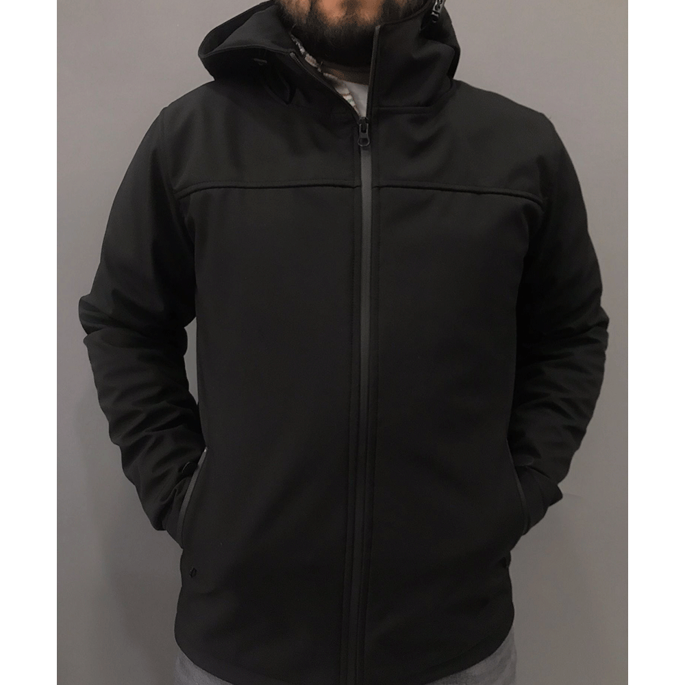 Softshell Siyah Kapüşonlu