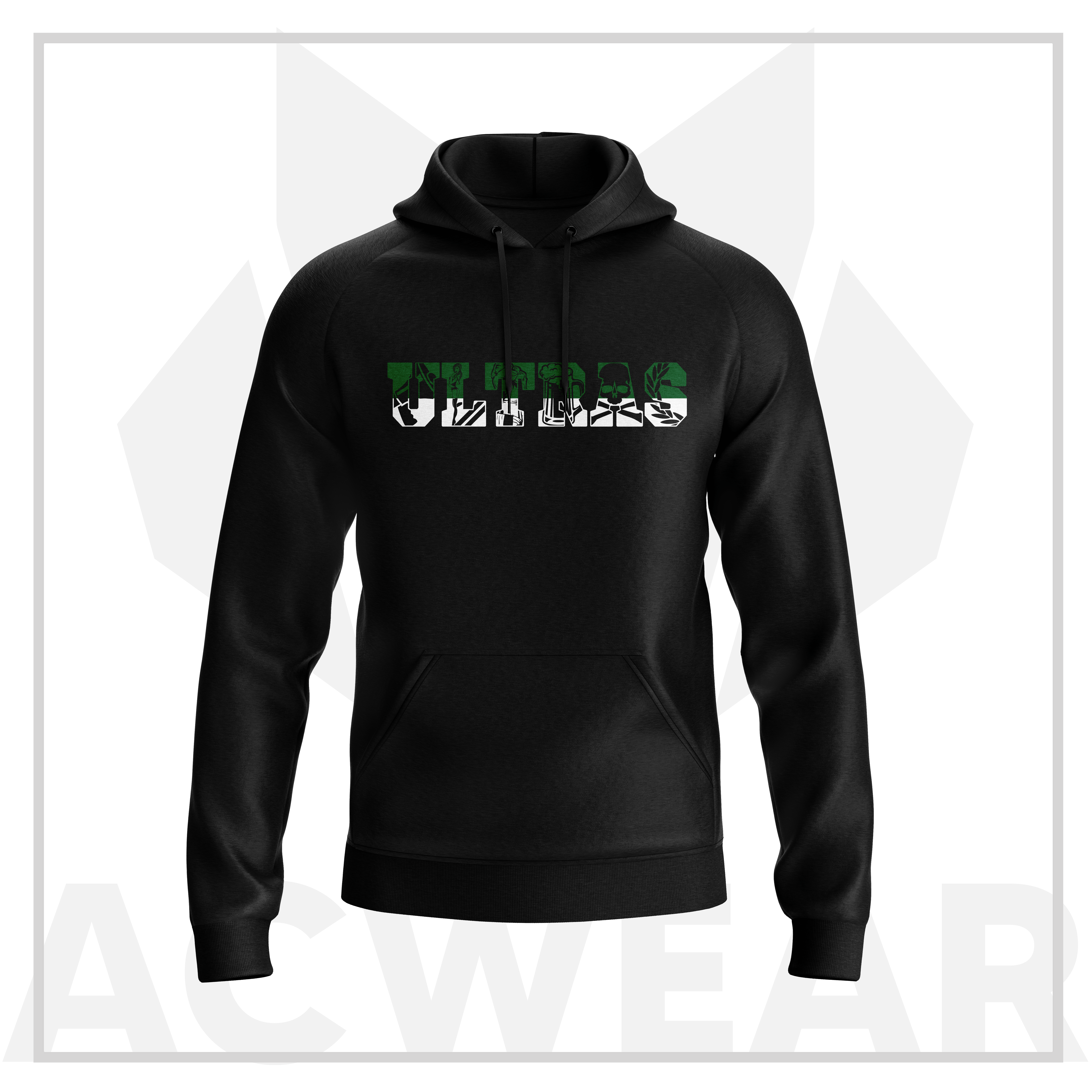 Ultras Yeşil-Beyaz Hoodie