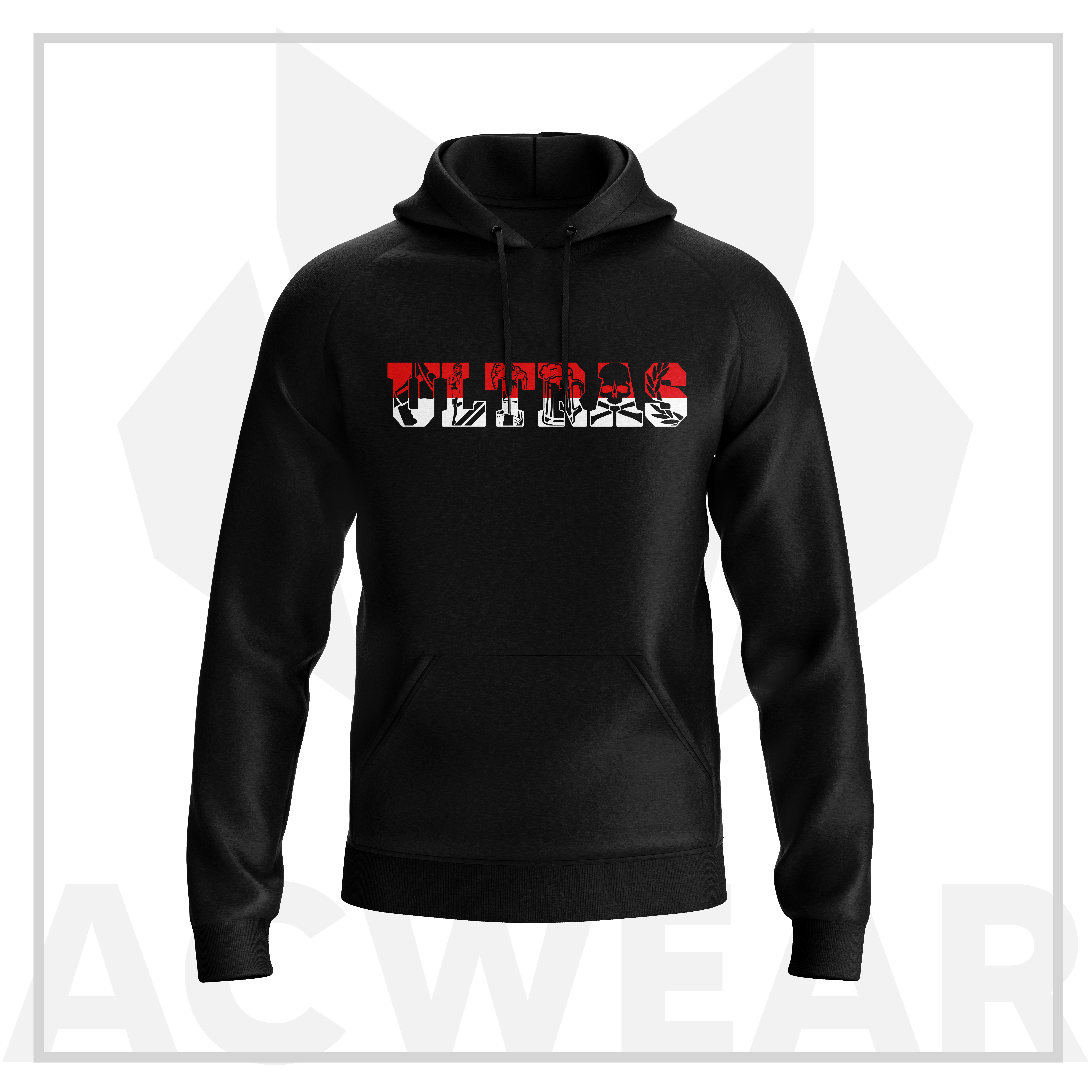 Ultras Kırmızı-Beyaz Hoodie