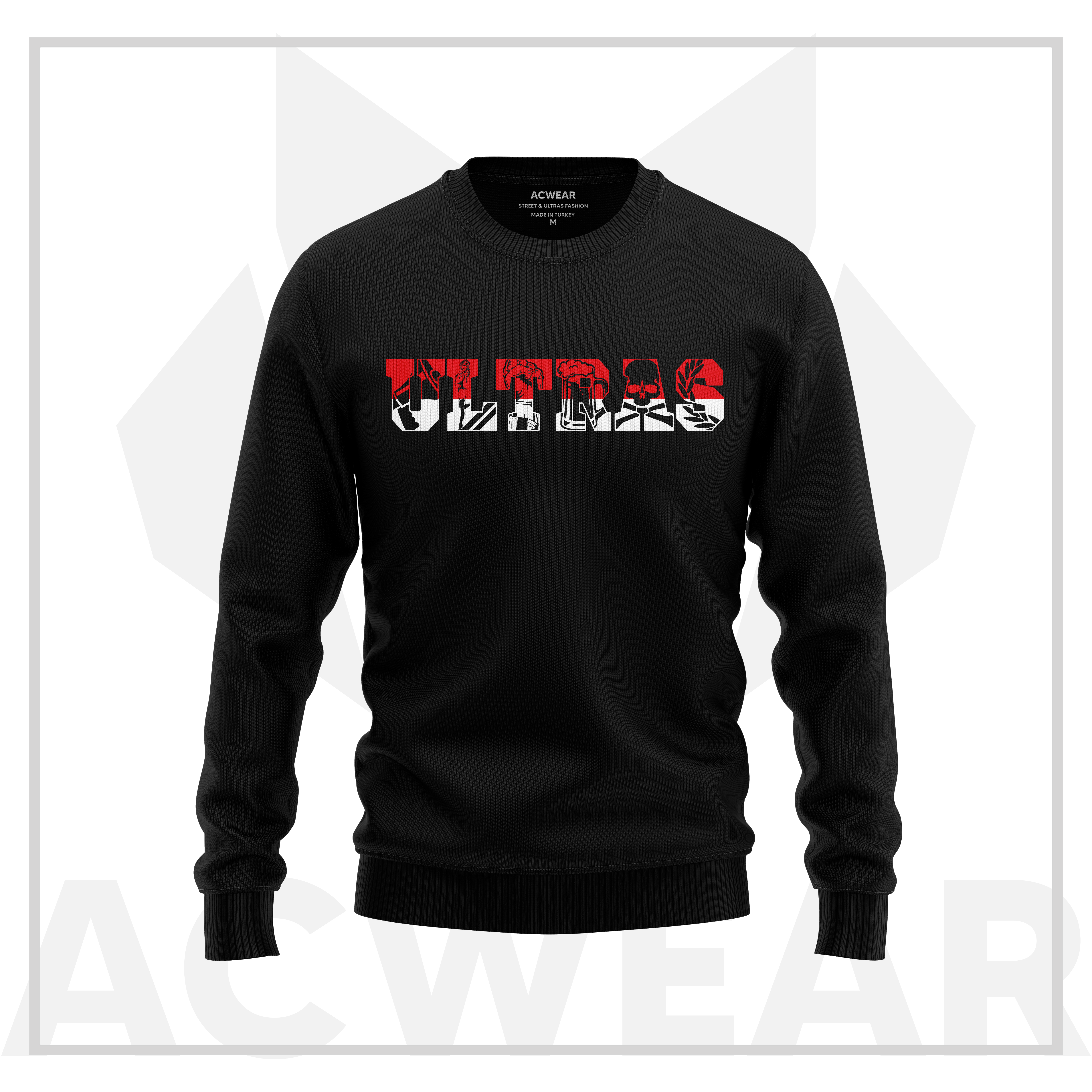 Ultras Kırmızı-Beyaz Sweatshirt