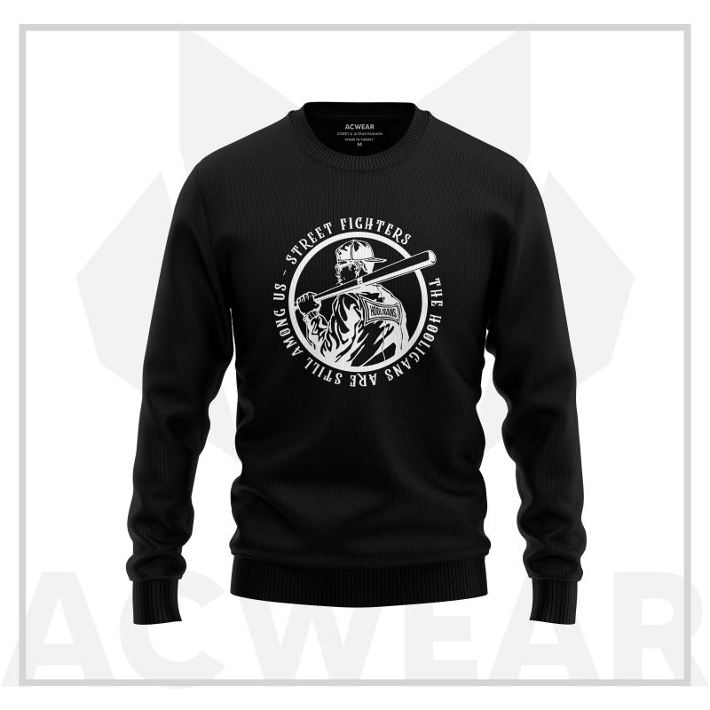 Street Fighters Siyah Sweatshirt